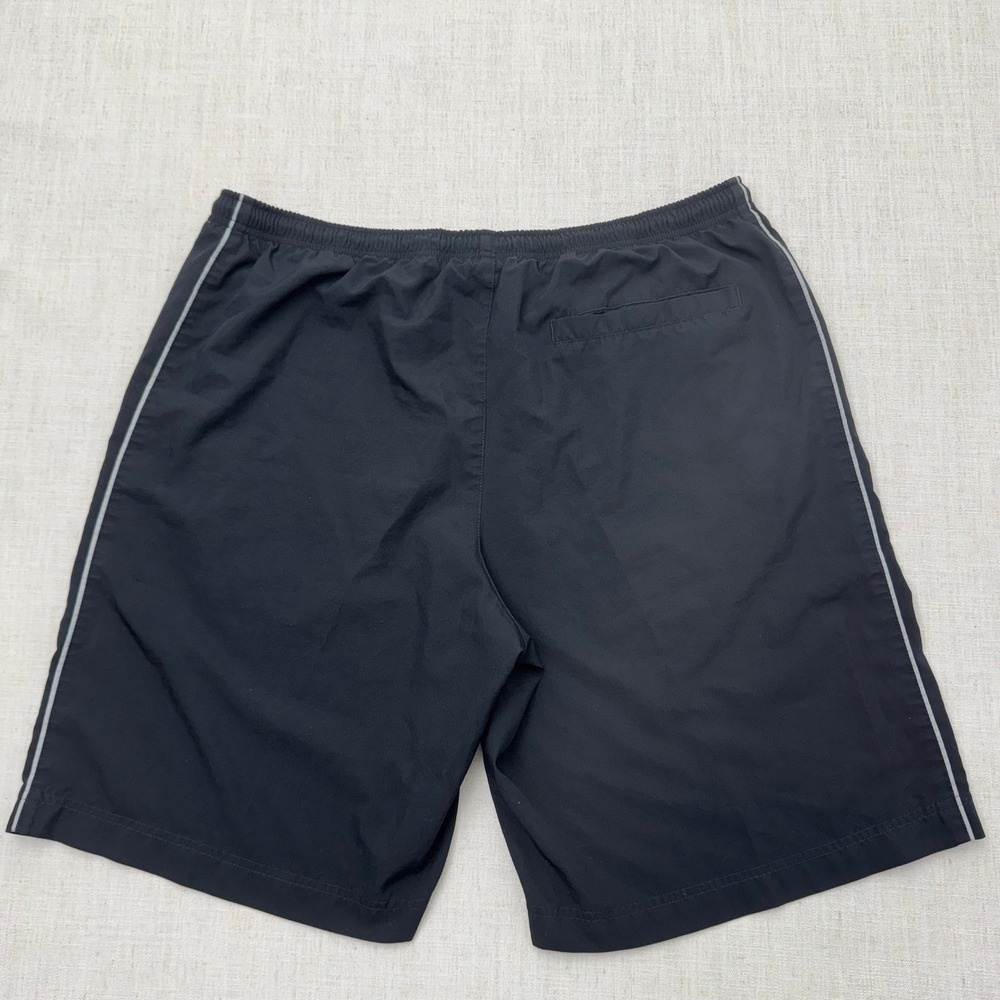 Nike Black Vintage Y2K Running Shorts Mens XL Reflective Embroidered Swoosh - Picture 11 of 14